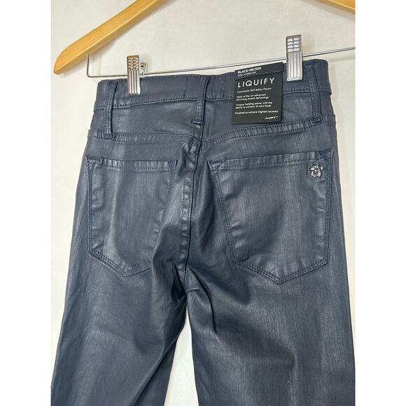 Black Orchid NWT Jeans Women SZ 25 Black Mid Rise Liquify soft Denim Skinny - Picture 3 of 10